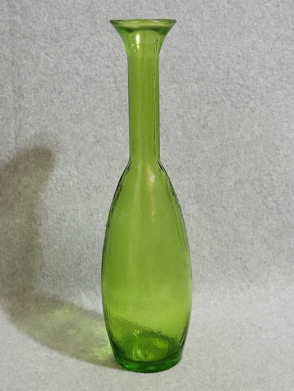 Vintage Vidrios San Miguel Spain Tall Bottle Green 100% Recycled Glass 15.5" MCM